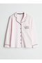 Mg trenden ecru shirt collar embroidered women's pajama top
