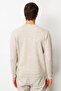 Men's Crew Neck Straw Knit Baklava Wool Sweater V.Beige - 3