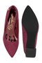 Women Block Heel Pumps in Burgundy - 5