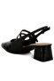 Women Block Heel Slingback Sandals in Black - 3