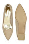 Women Block Heel Pumps in Beige - 5