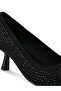 Women Breathable Flyknit Rhinestone Pumps in Black - 5