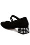 Women Studded Mary Jane Pumps in Black - 3