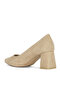 Women Block Heel Pumps in Beige - 4