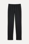 Women's Black Ribbed Stitched Skinny Pants - 2
