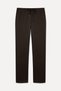 Men's Brown Straight Fit Elastic Waist Trousers