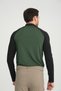 Black Sleeve Green Paneled Zipper Long Sleeve Men's Rider T-Shirt - 7