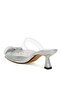 Women Embellished Bow Kitten Heels in Silver - 3