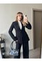Palazzo Wide-Leg Pants with Quality Lining, Shoulder Pad Pieces, Waistband with Slight Shrinkage, Pocket Detail, Blazer Jacket Suit - 8