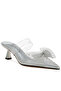 Women Embellished Bow Kitten Heels in Silver