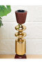 Brown Midmod Pillar Candle Holder - 4