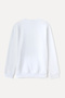 Men's White Embroidered Crew Neck Sweatshirt - 2