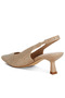 Women Flyknit Rhinestone Slingback Sandals in Beige - 3
