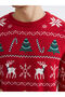 Esvab • Modern & Distinctive Zero Roba Collar Christmas Themed Men's Knitwear Sweater - 4