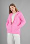 Hooded Zippered Knitwear Cardigan (A92409-S) - 4