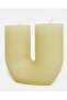Cream U Shaped Candle - 3