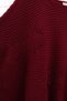 Women's Boat Neck Oversized Batwing Sleeve Knitwear Sweater Burgundy - 5
