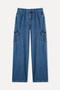 Women's Indigo Jean Cargo Pants - 6