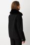 Double-Breasted Coat with Fur Collar - 5