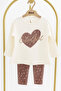 Heart Embroidered-Ye Vest Set Iz Children's Set - 3