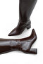Women's Boots with Side Zipper, Heels, and Belt - 6