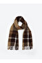 Özmarka New Season Tassel Detailed Plaid Patterned Men's Scarf