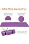 Extra Thick Exercise Yoga Gym Floor Mat with Carrying Strap - 4