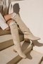 Tarella Women's Beige Suede Long Boots - 7