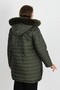 Women's Khaki Wool Inside Curly Puffer Coat - 3