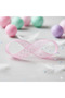 Organza Ribbon with White Dots on Pink 1 cm 10 Meters - 2
