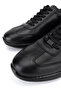 Men's Genuine Leather Black Casual Shoes - 4
