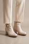 Liora 9 cm Heeled Chain Buckle Oval Toe Faux Leather Zipper Winter Women's Boots - 4