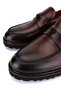 Men's Genuine Leather Tan Loafer Shoes - 4
