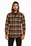 Men's Checkred Hoodie Shirt - Orange