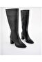 Women's Zippered Below-The-Knee Pointed Toe Long Boots - 5