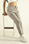 Women's Stone Winter Cotton Puff Fabric Waist Elasticated Jogger Sweatpants - 2