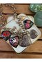 Zr Model Black Enamel Detailed Heart Necklace 42+5cm - 2