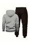 Abstract Graphic Printed Two Color Jogger Set - 2