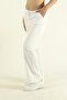 Women's White Combed Cotton Fabric Stretch Fabric Wide Leg Elastic Waist Palazzo Sweatpants - 8