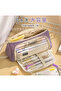 Kawaii Travel Large Capacity Oxford Cloth Multi-Compartment Large Size Pen Holder Pencil Case Gift - 4
