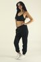 Women's Black Winter Cotton Relaxed Waist and Leg Elastic Jogger Sweatpants - 7