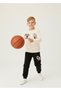 Boys' Thick Cotton Fabric Print Detailed Sweatshirt Pants Bottom Top Set - 4