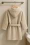 4 Layer Beige 100% Cotton Muslin Children's Bathrobe - 3