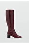Textured Heeled Boots - 2