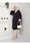 Women's Black Rubber Sleeve Trench Coat - 3