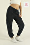 Women's Black Baggy Cut Parachute Fabric Leg Clip Oversized Pants - 5