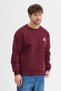 Crew Neck Embroidered Oversize Raster Basic Men's Sweatshirt - 5