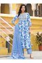 Blue Viscose Cotton Salwar Kameez Dupatta - ALV1414 | Blue-Size-M-38Inches - 4
