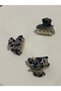 3-Piece Women's Hair Clip Set Leopard, Zebra and Marble Patterned Small Hairpins (4 cm) Hair Holder - 4