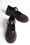 Women's Brown Mary Jane Velcro Strap Shoes - 3